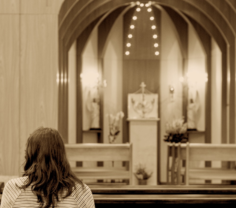 Catholic Identity - Woman in Church